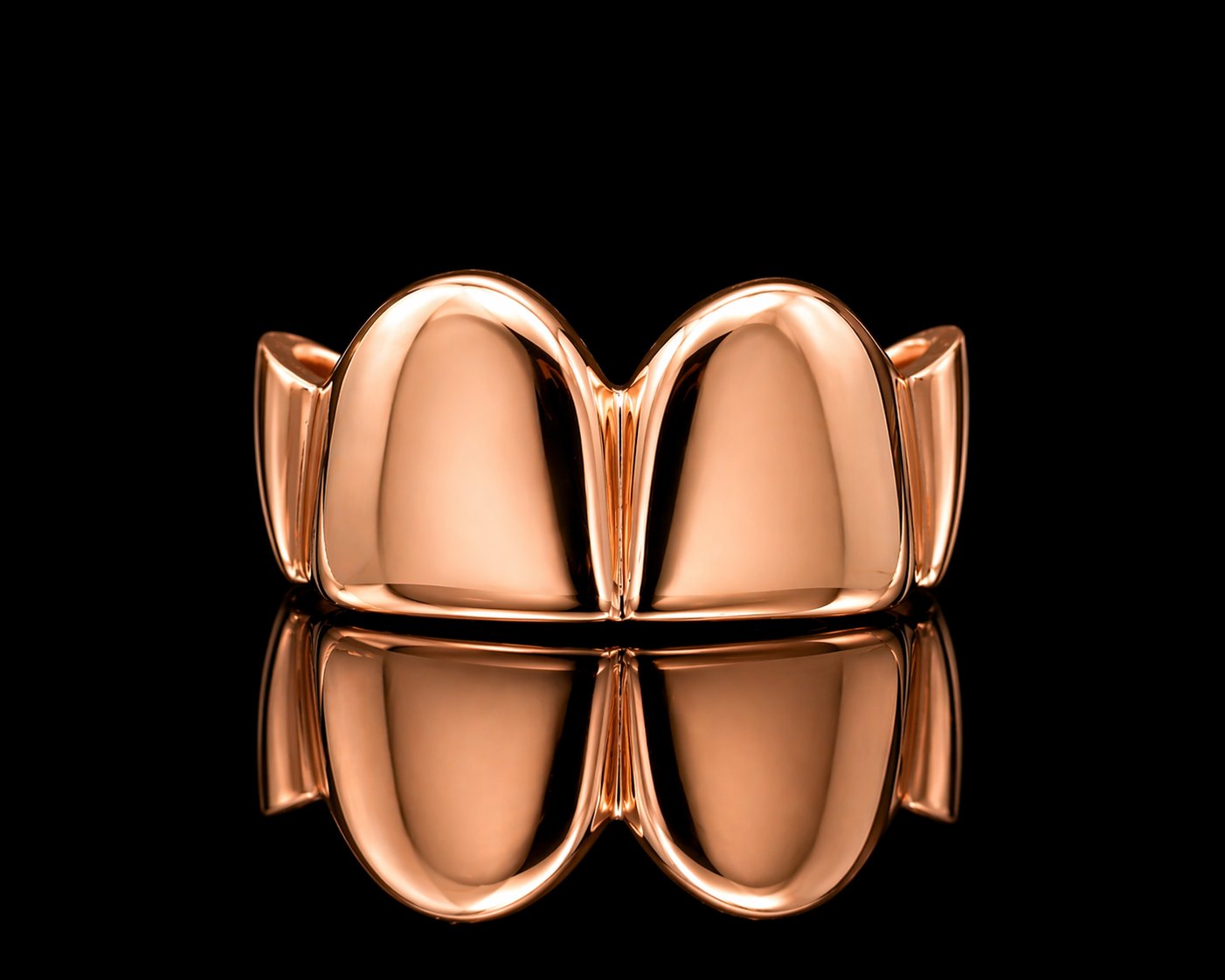 Rose gold dental jewel — Atelier Fabbro