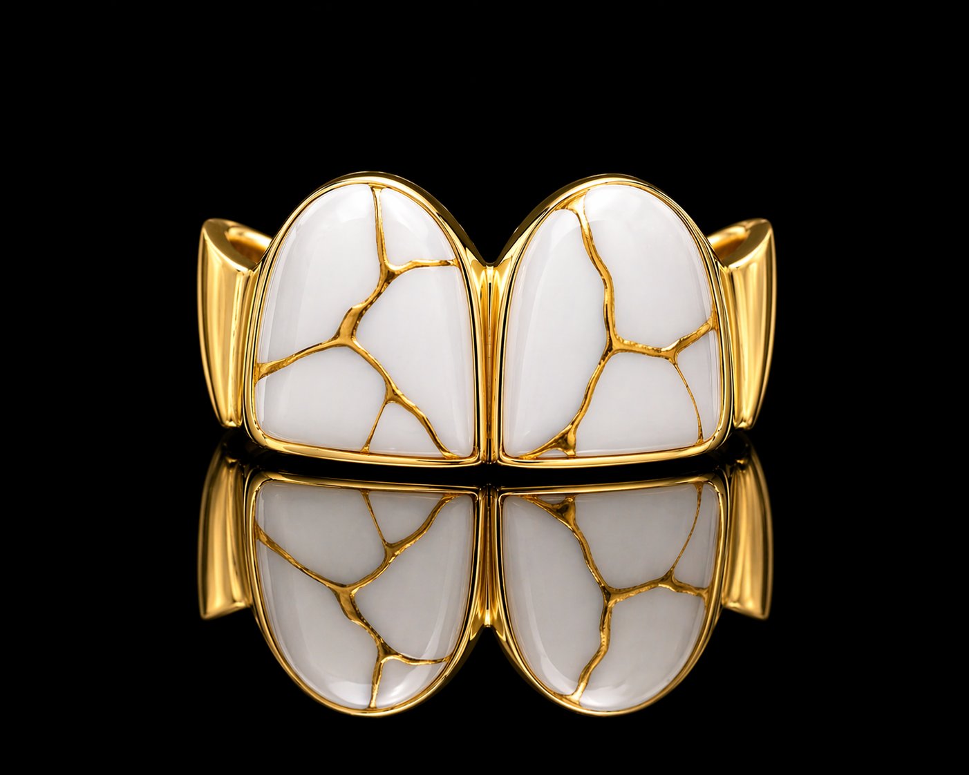 Kintsugi finish dental jewel — Atelier Fabbro