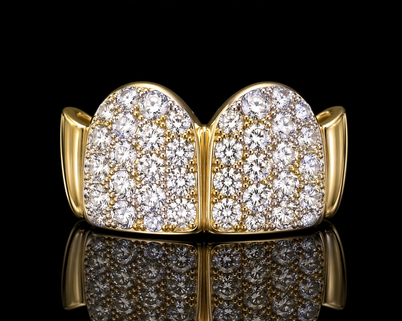 Pavé finish dental jewel — Atelier Fabbro